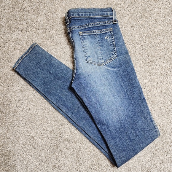 rag & bone Denim - Rag & Bone The Skinny Jeans Surf Wash Low Rise Size 26 (Measures 28)  Y2K